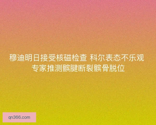 穆迪明日接受核磁检查 科尔表态不乐观 专家推测髌腱断裂髌骨脱位